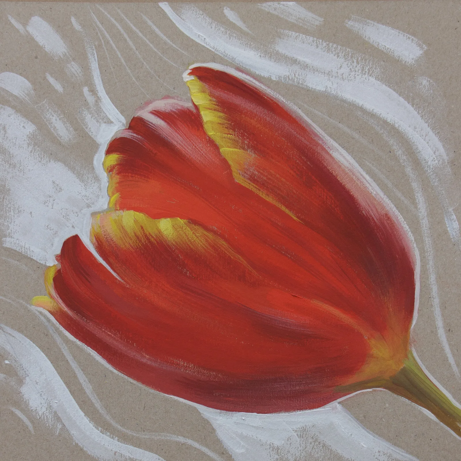 Картина «Тюльпан» — Алена Пьяных, Натюрморт, В картине чувствуется весна — время пробуждения природы и ярких красок. Алена П…