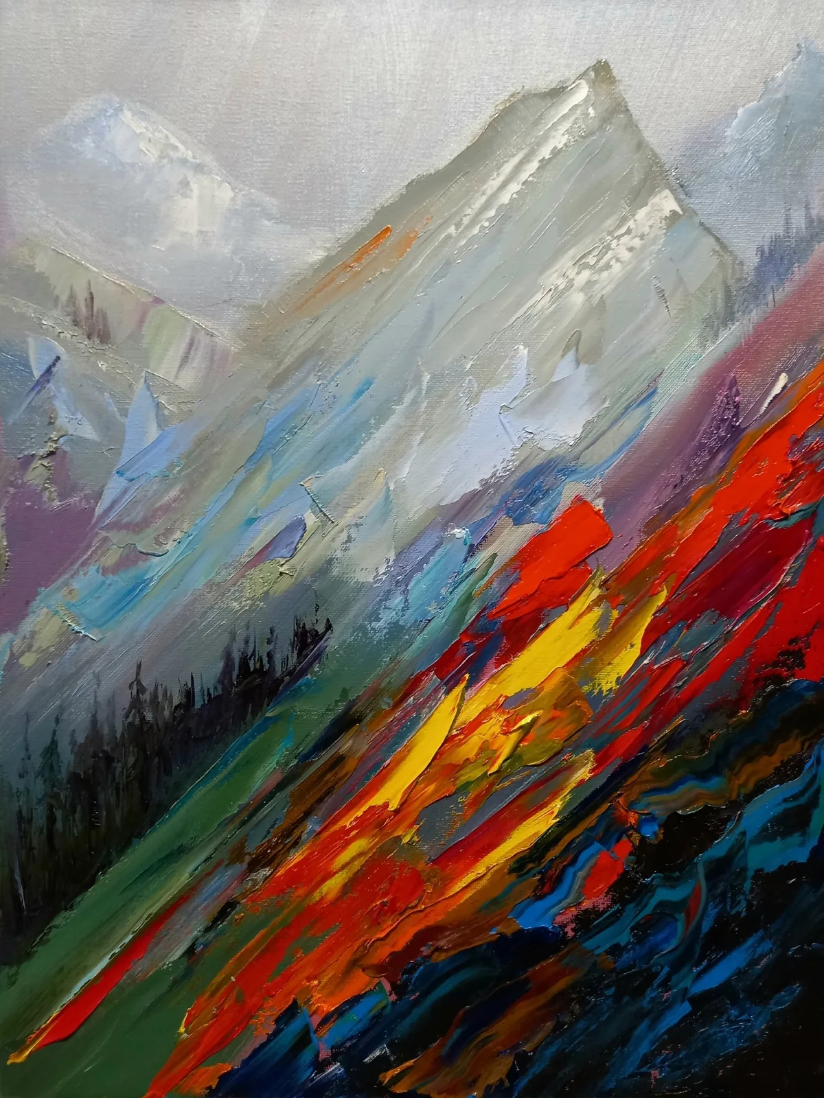 Картина ««Цветная симфония гор»» — Сергей Могилевский, Абстракция, аукцион Artstore