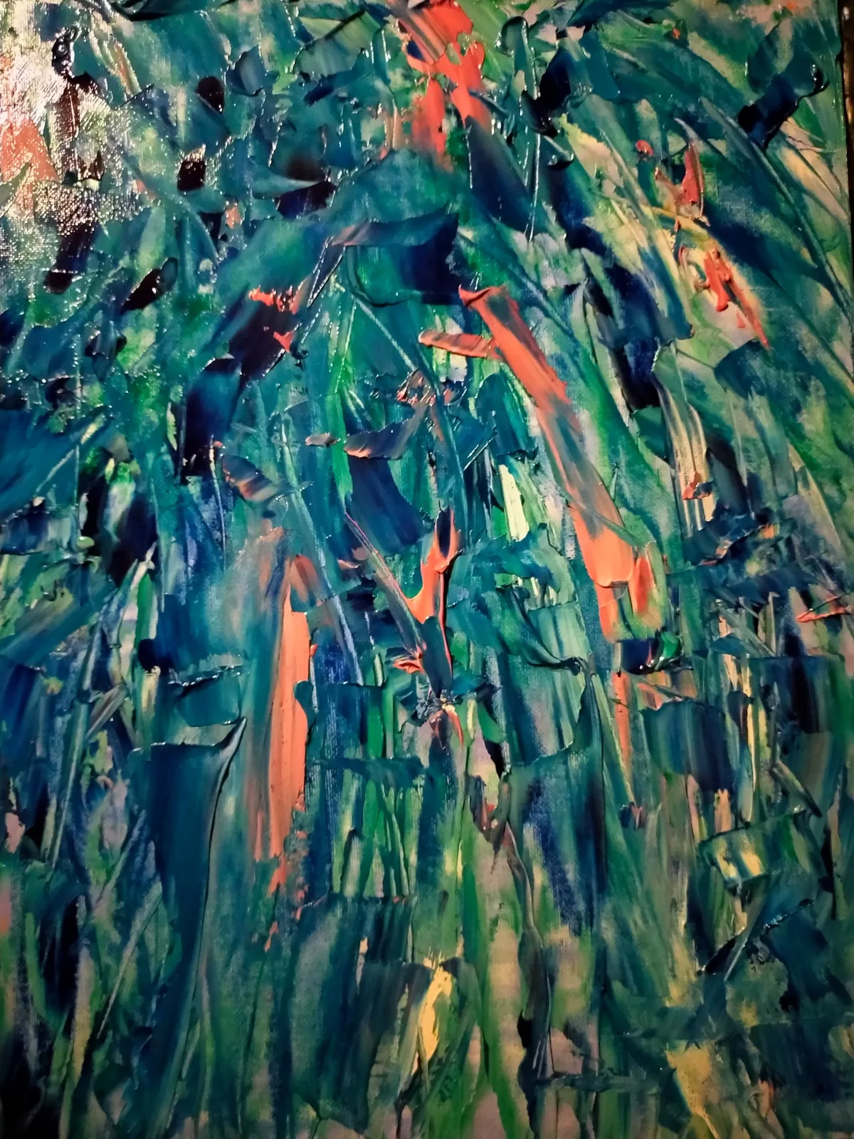 Картина «Поток» — Михаил Пименов (Шомодо), Абстракция, В картине "Поток" цветовое решение играет ключевую роль, создавая ощущение движ…