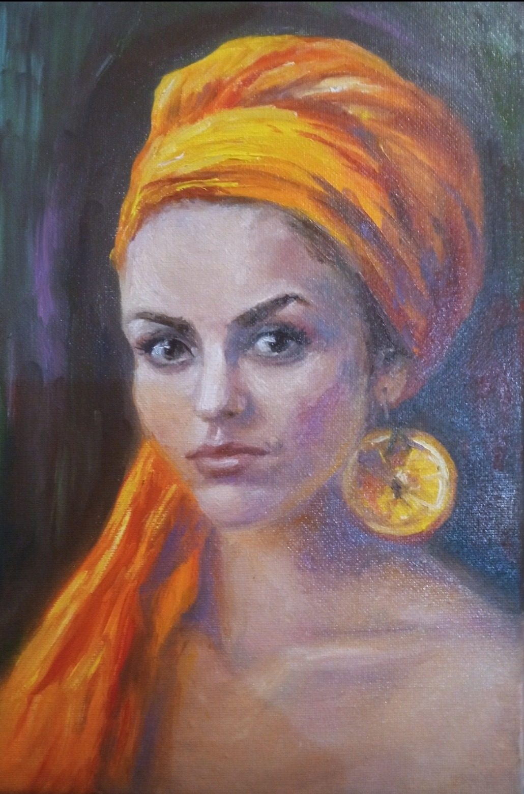 Картина «Апельсинка» — Лана Саулина, Портрет, аукцион Artstore