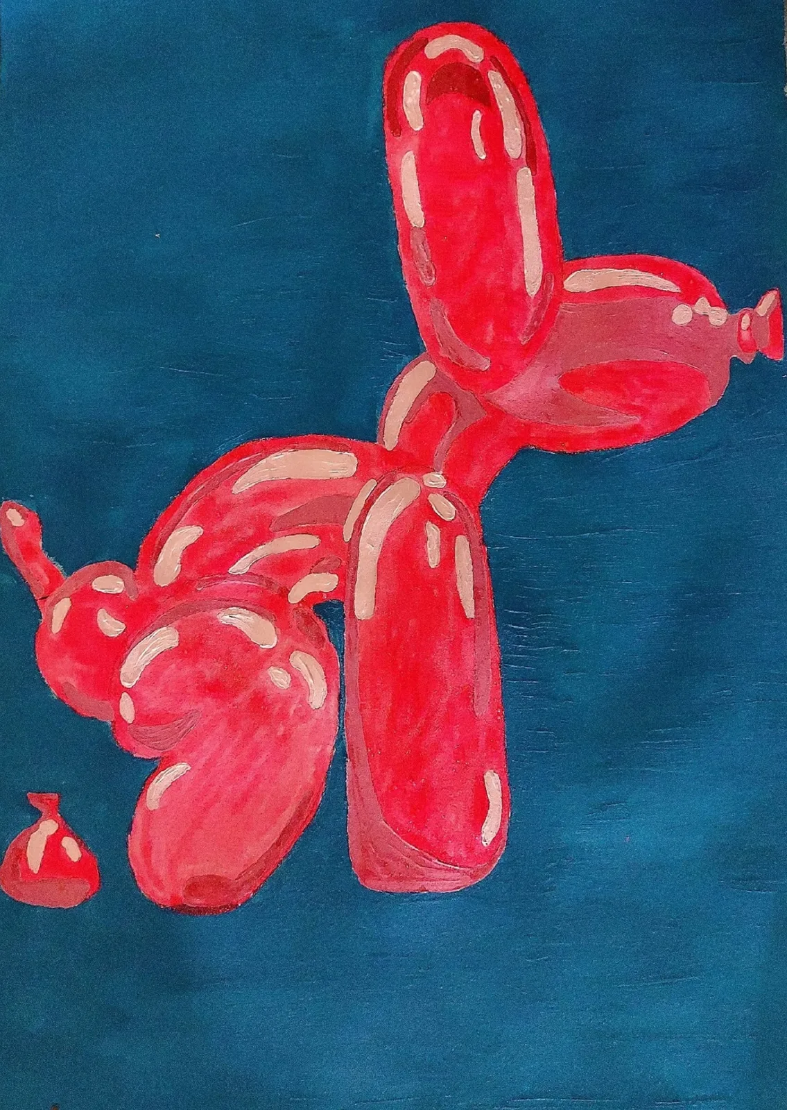 Картина «Надувной друг» — Юлия Лебедь, Жанровая живопись, Кто сказал, что надувная собака должна просто стоять? Моя версия доказывает: да…