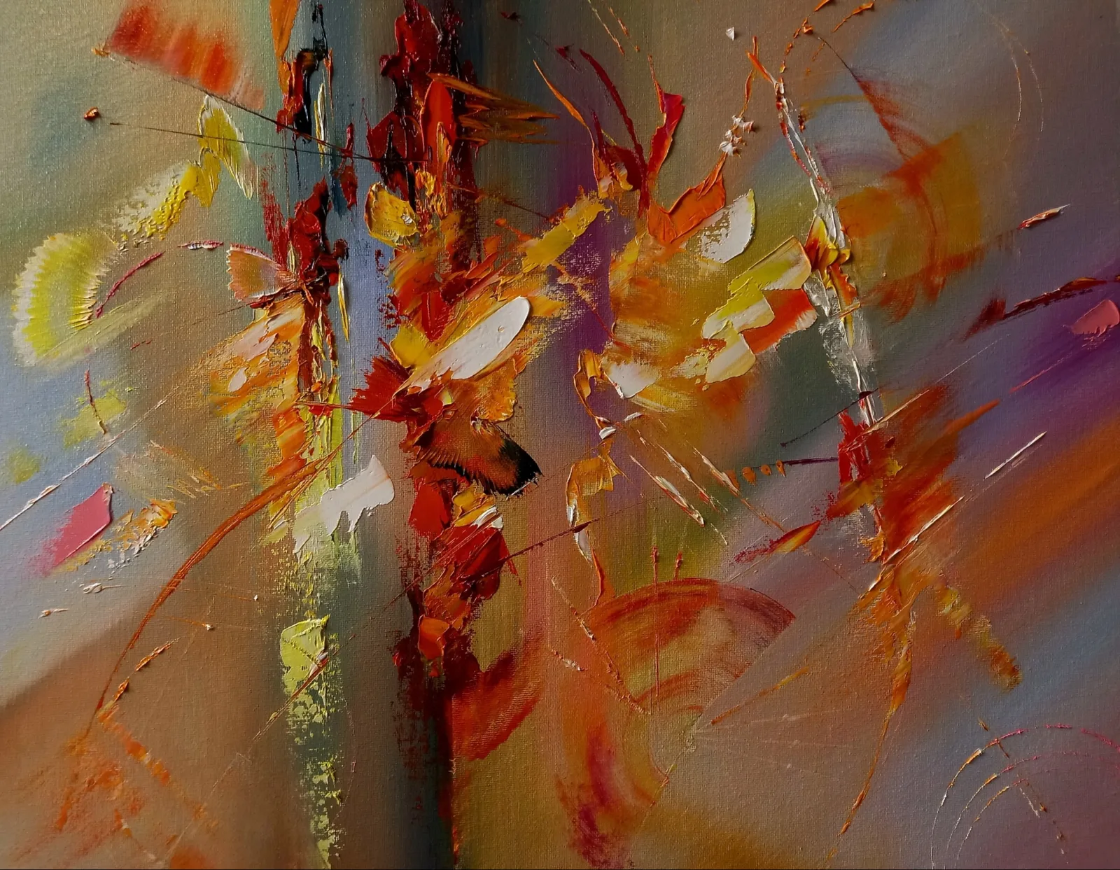 Картина ««Астральный шёпот пиона на стыке тёплого импульса и холодной бездны»» — Сергей Могилевский, Абстракция, аукцион Artstore