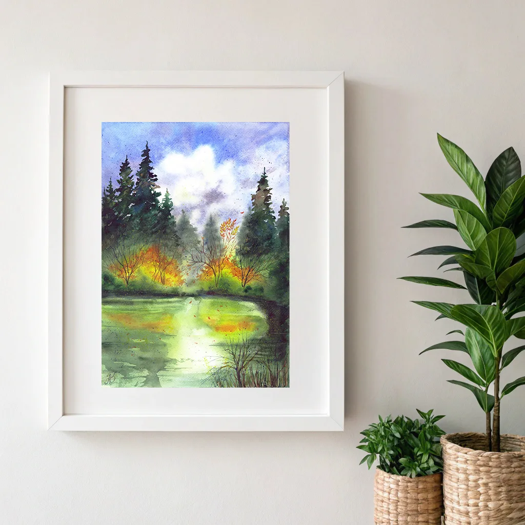 Осень у пруда