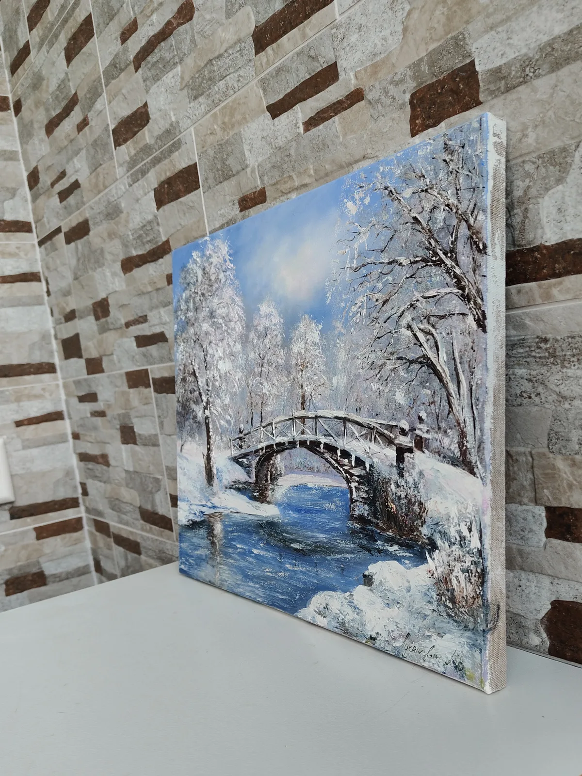 «Зимняя сказка: Мостик в парке»