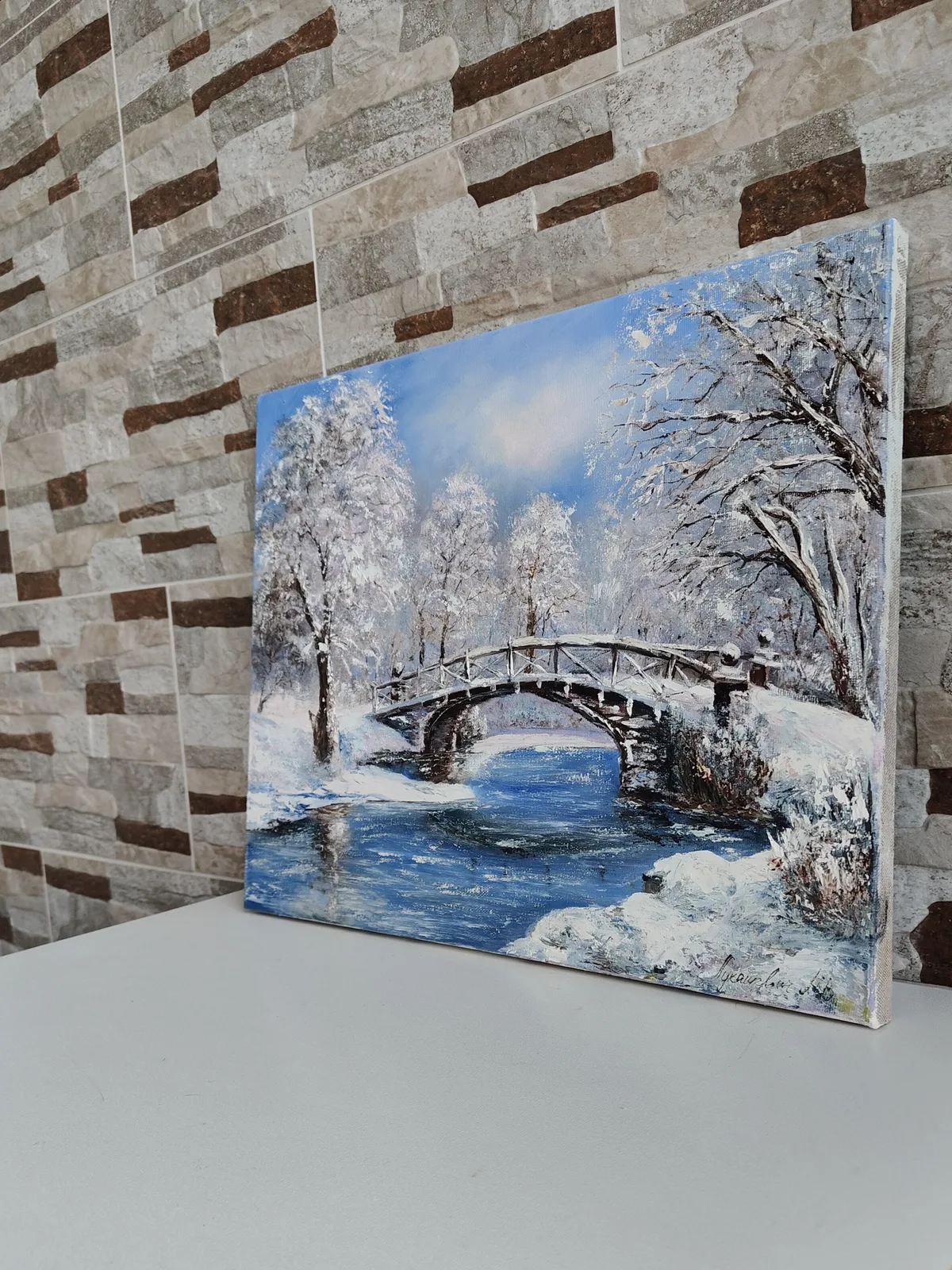 «Зимняя сказка: Мостик в парке»