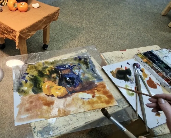 Синий кувшин