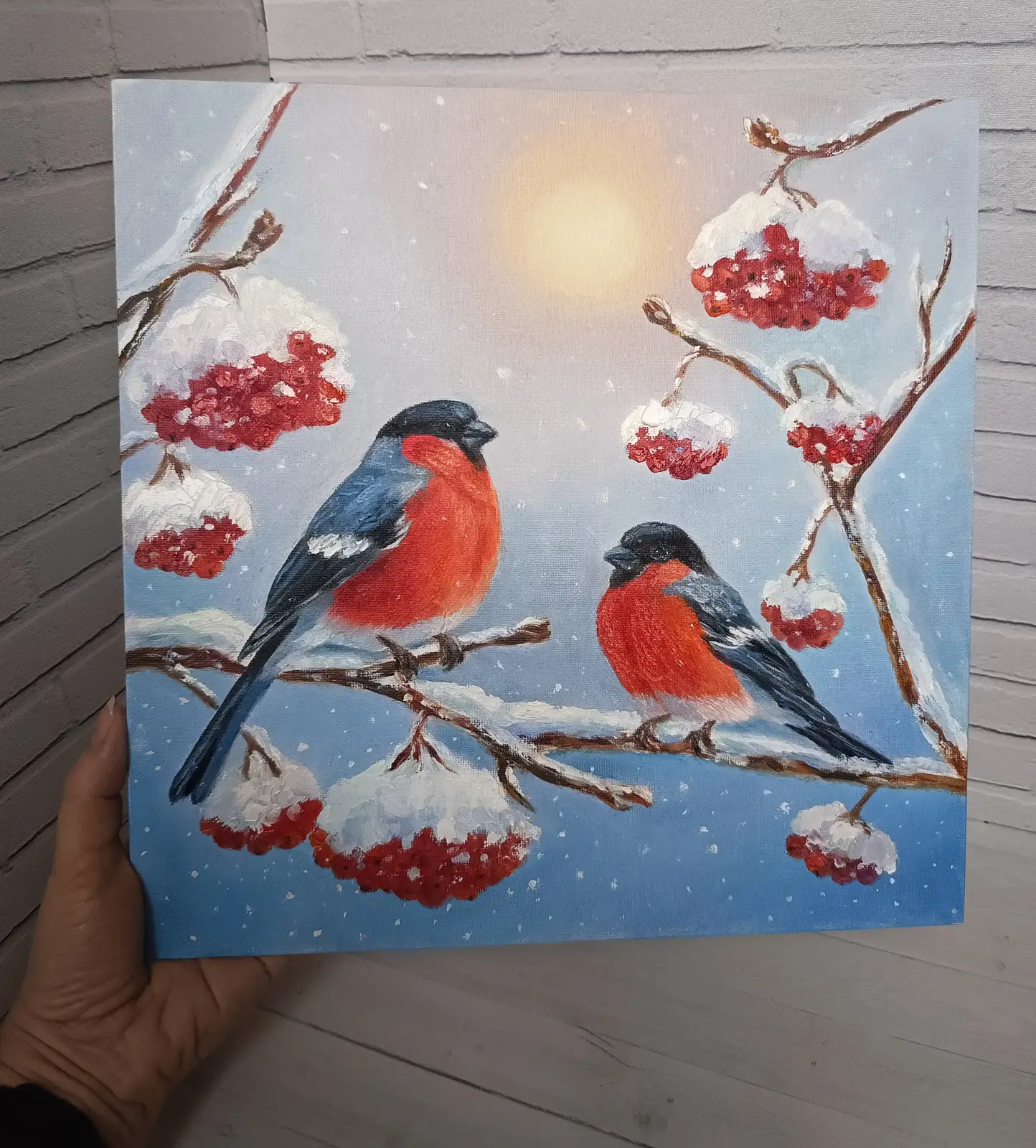 Снегири на рябине