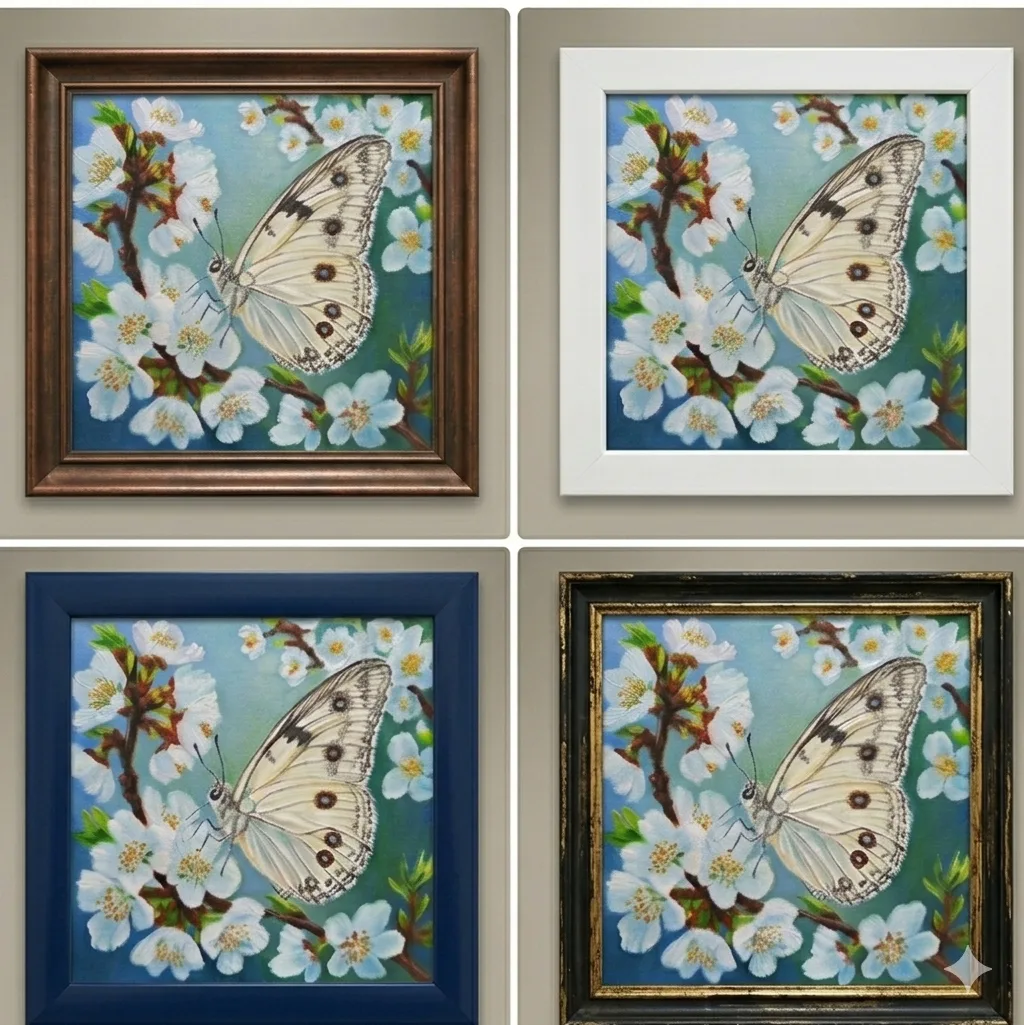 Бабочка на цветущей ветке