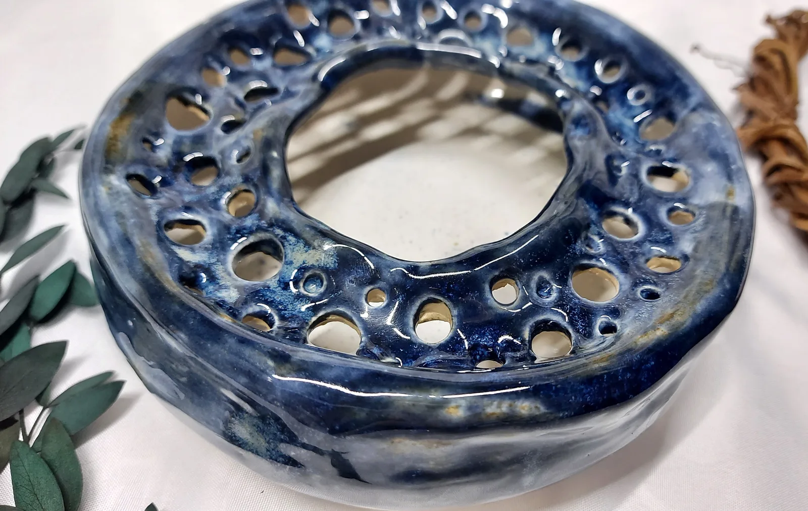 Керамическая ваза - роузболл, кензан