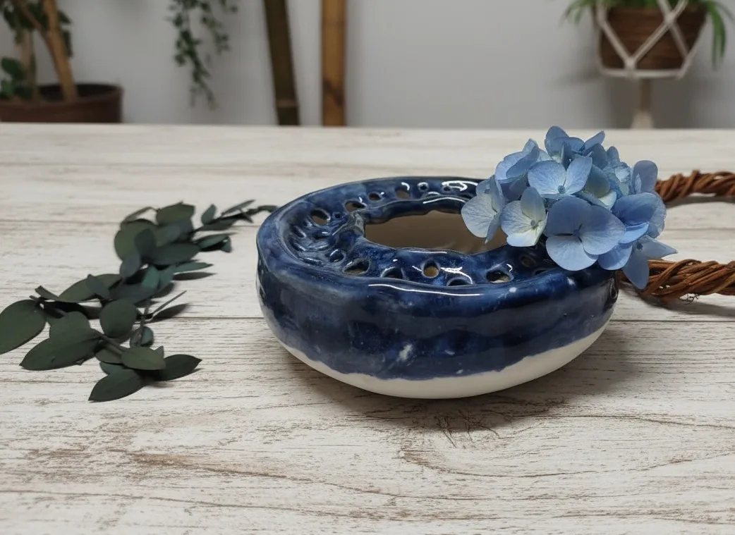 Керамическая ваза - роузболл, кензан