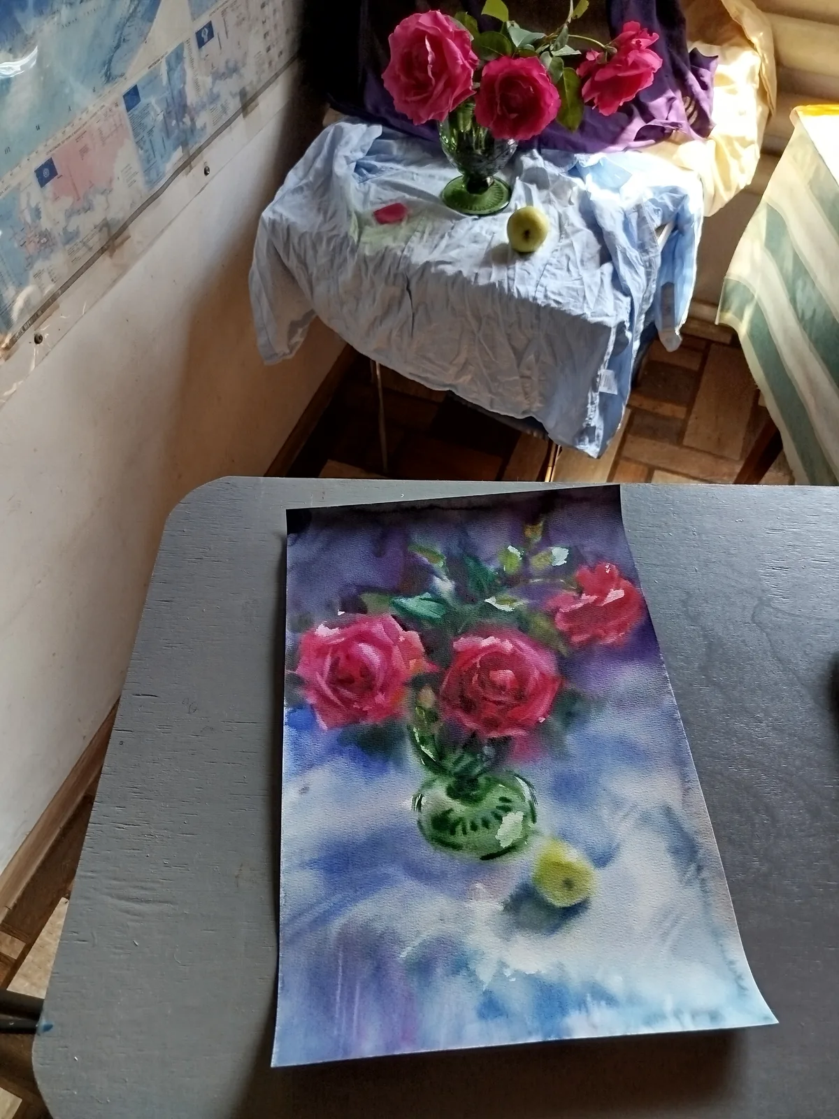 Розовые розы