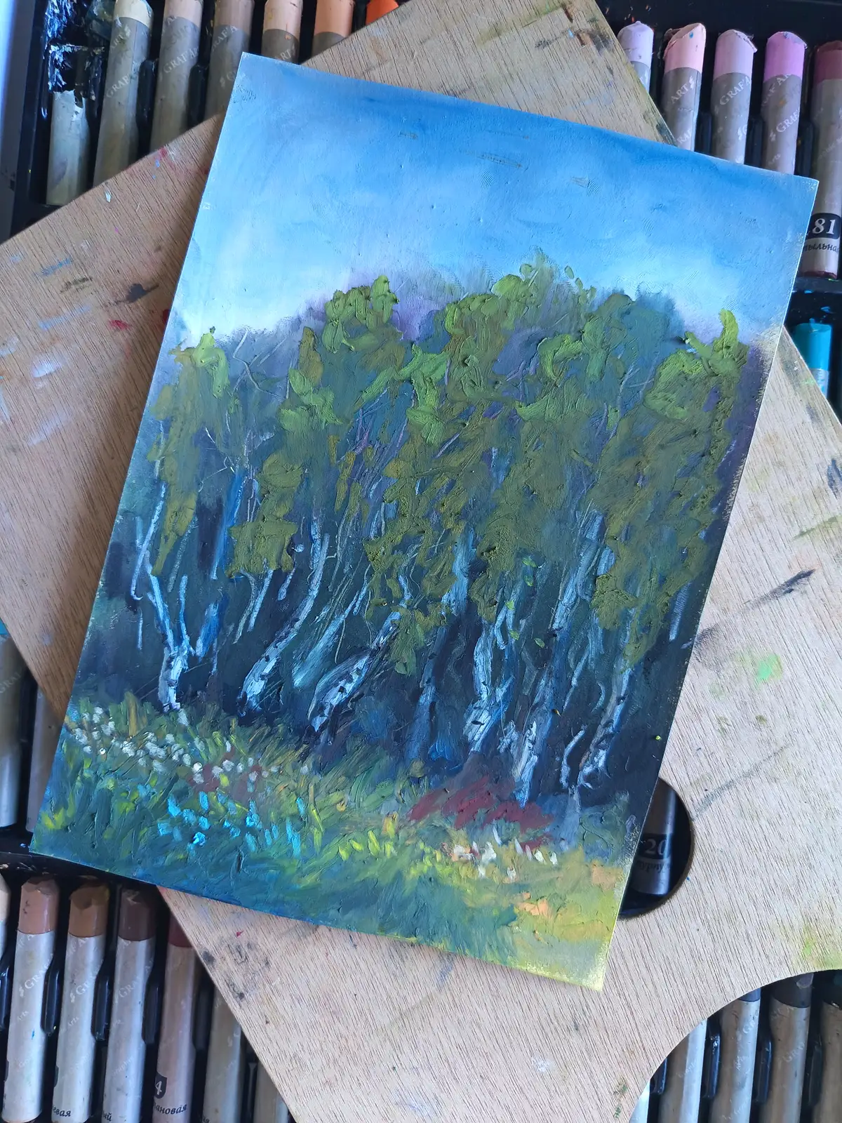 Березовая роща, 15*20 см.