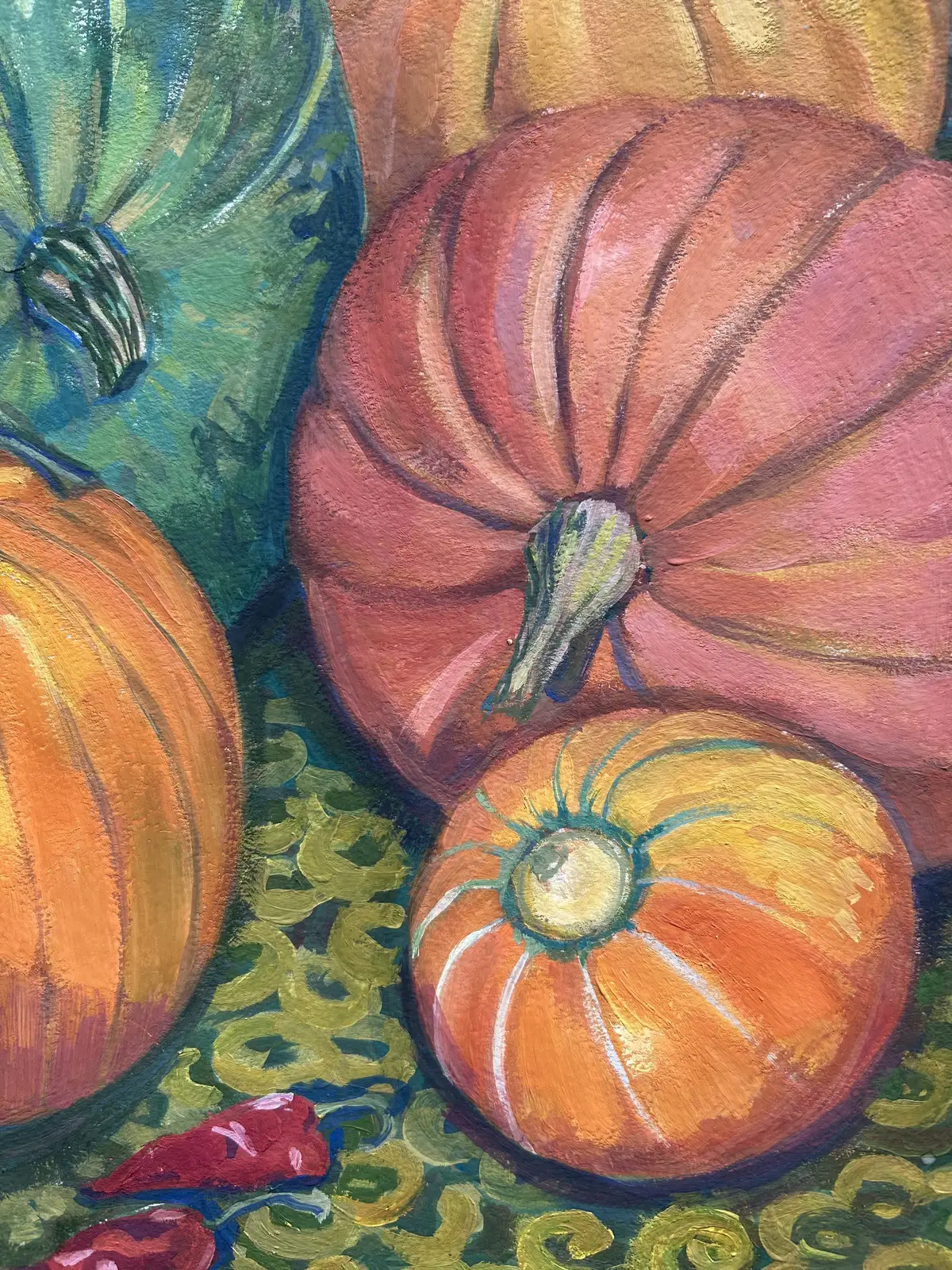 Тыквы смотрят сбоку