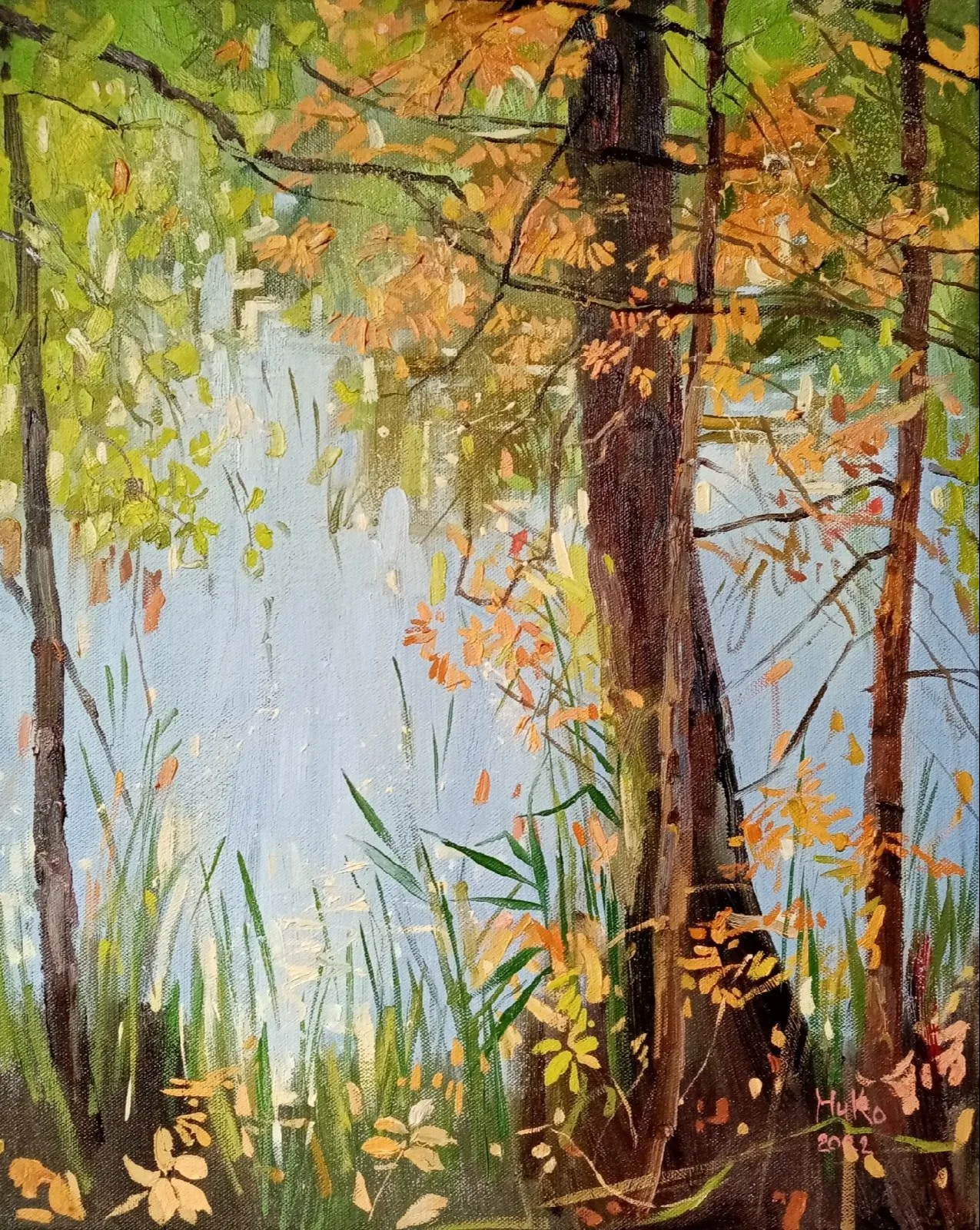 Картина ««Осенний лес» 2» — Нина Старцева, Пейзаж, холст, масло, 50х40
2022 год

У меня есть любимое место, и почти все лесные …