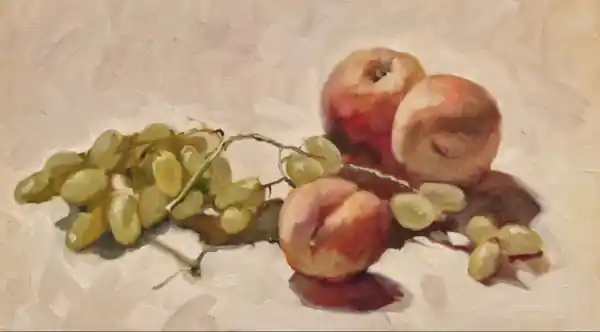 Персики и виноград