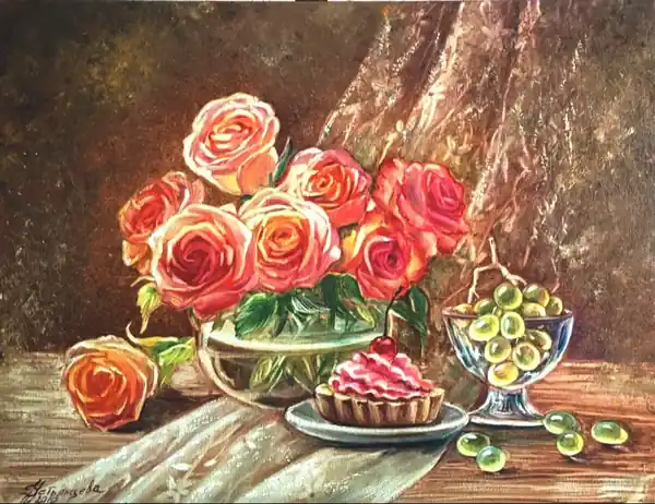 Натюрморт с розами