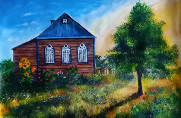 Деревенский домик, 40*60