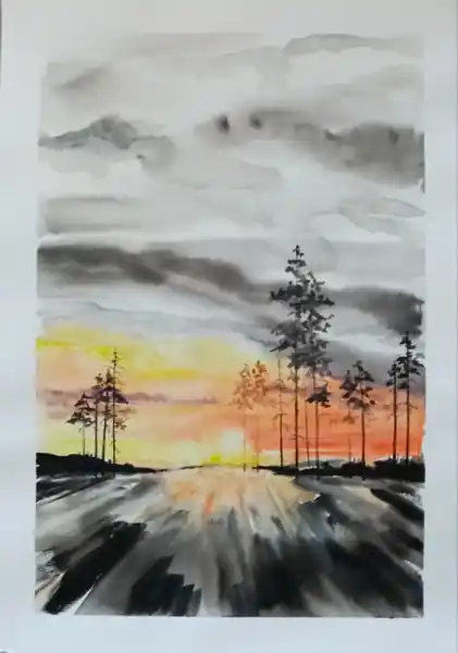 Закат.