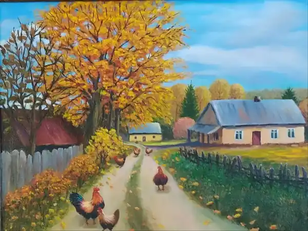 Осенняя деревня.