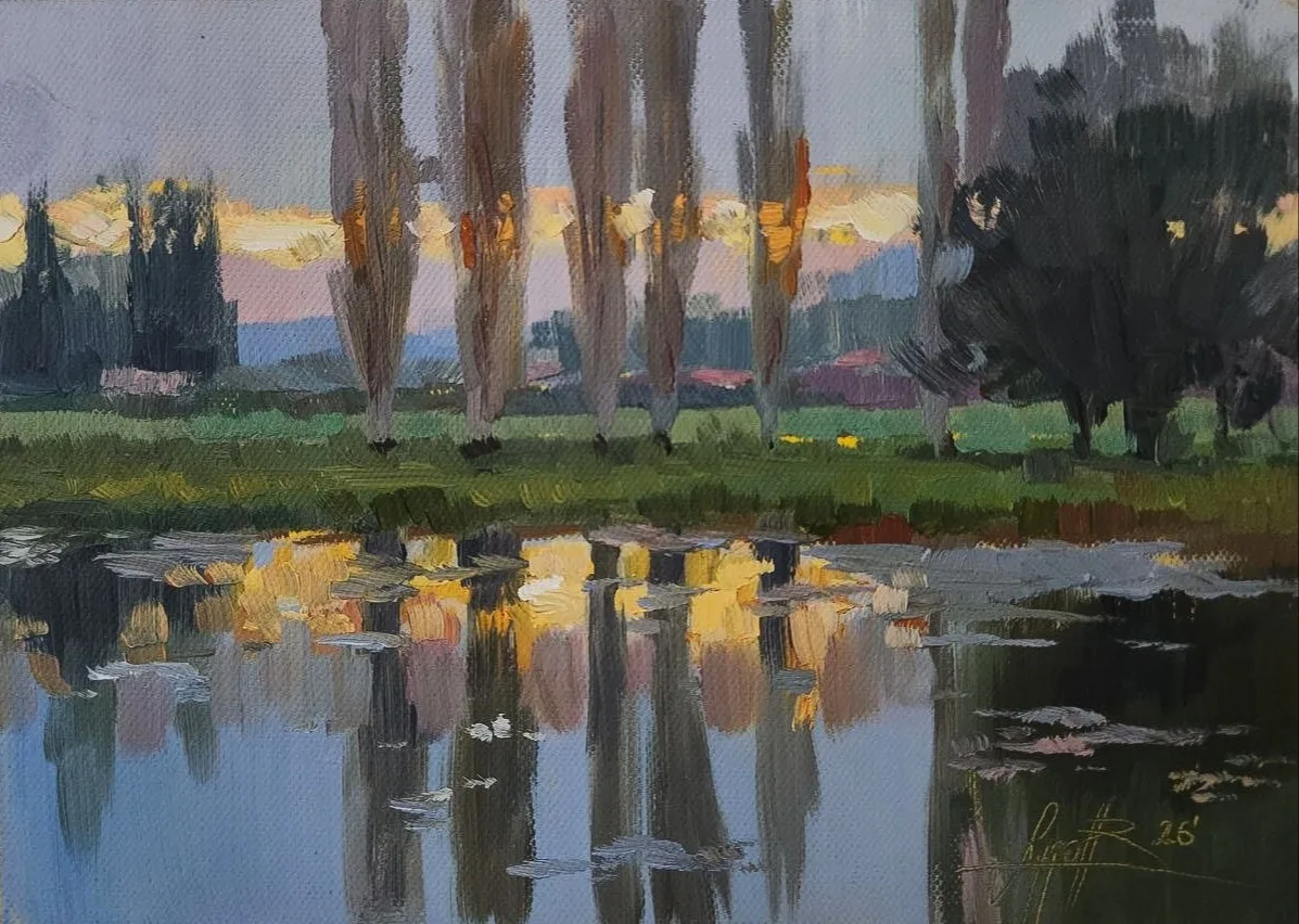 Картина «Последний луч» — Юрий Худов, Пейзаж, Камерный и глубокий пейзаж, написанный в лучших традициях импрессионистического…