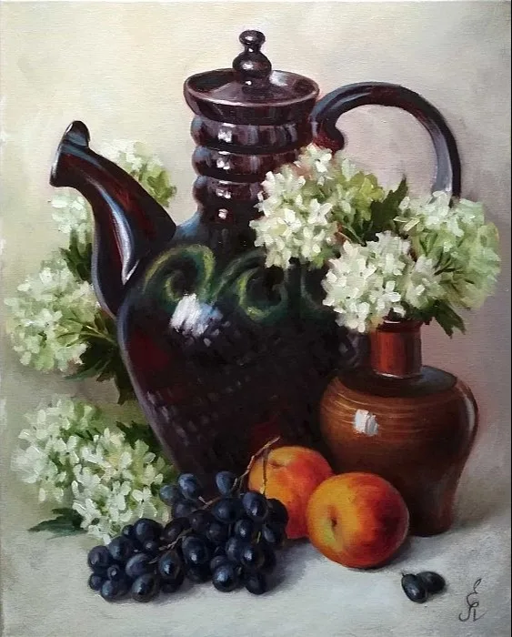 Картина «"Вино и виноград"» — Елена Лаушкина, Натюрморт, аукцион Artstore